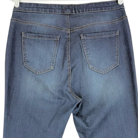 Kim Rogers Women's Pull-on Elastic Waistband Stretch Blue Denim Jeans Size 8 - Picture 4 of 10